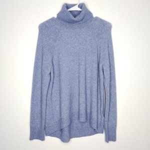J Crew Turtleneck Sweater in Supersoft Yarn Alpaca Wool Small Blue